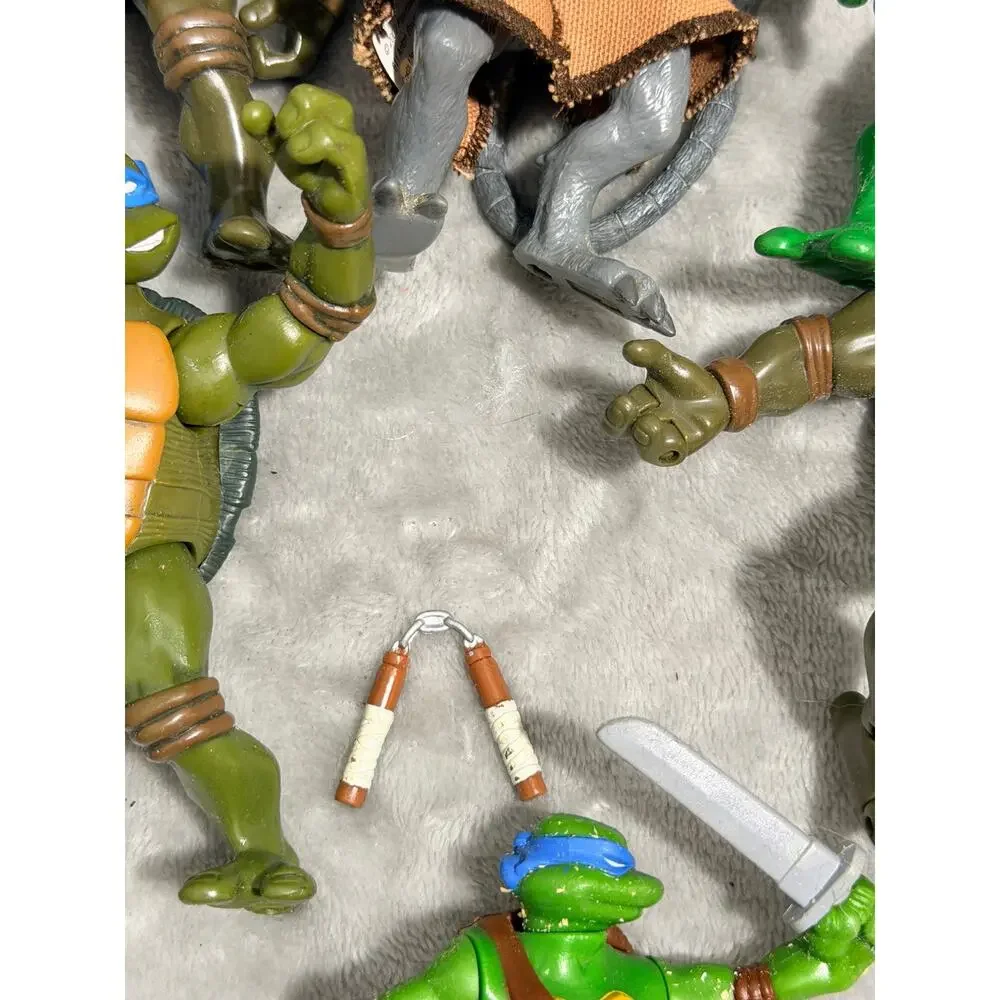 Vintage TMNT 2002 2003 Playmates Action Figure Lot - 8 Figures & Splinter